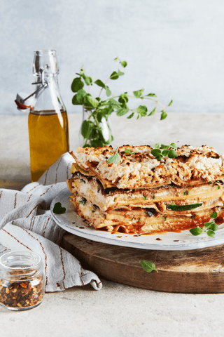 Zucchini Lasagna with Radish Leaf Pesto