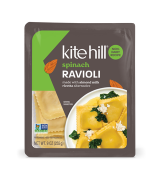 Spinach Ravioli with Almond Milk Ricotta Alternative
