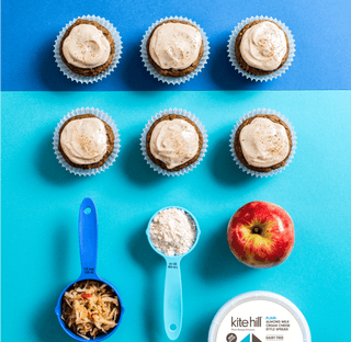 Apple Muffins with Spiced Cream Cheese Frosting