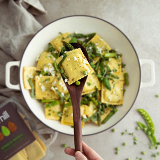 Spring Pea and Asparagus Ravioli