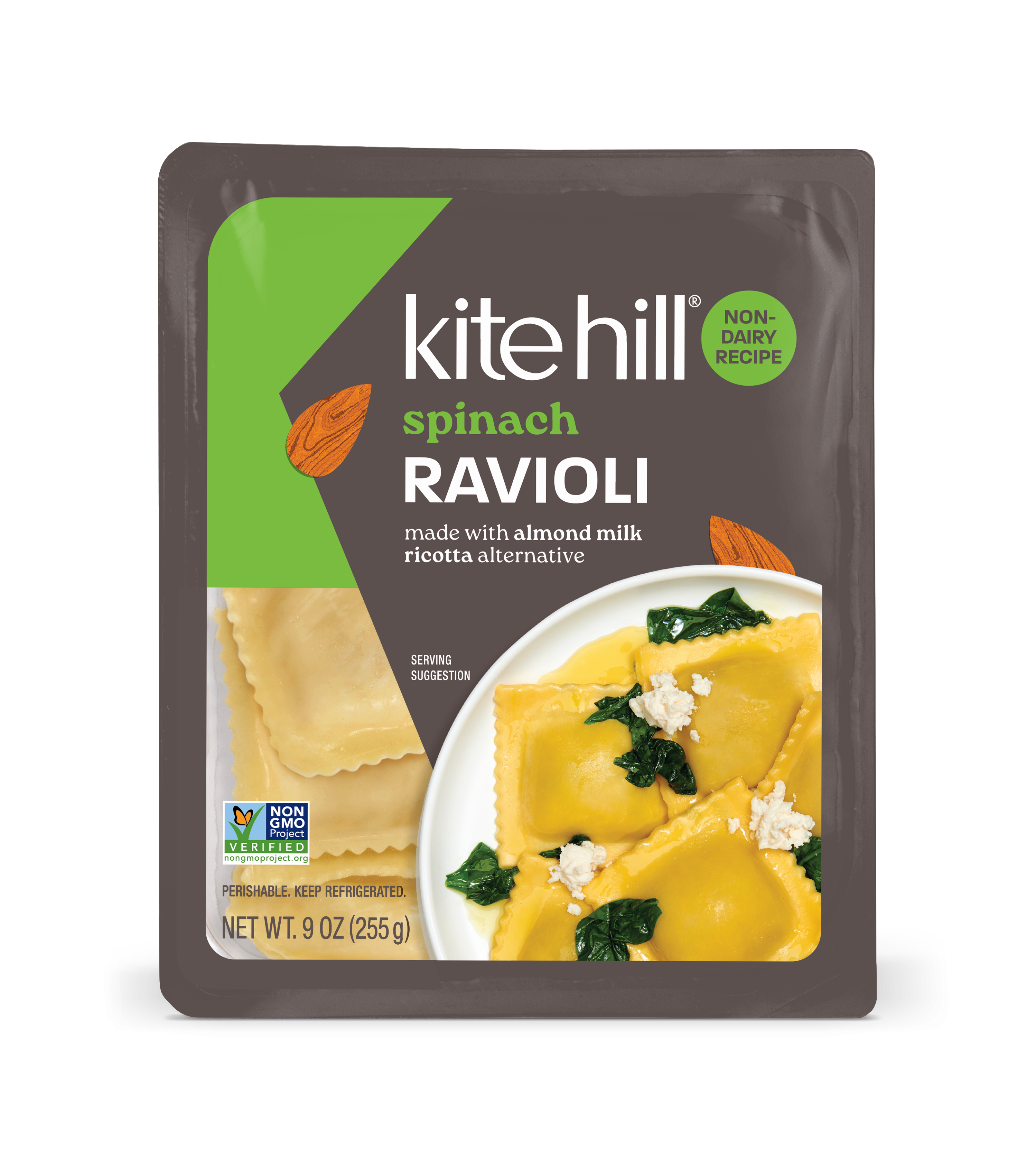 Spinach Ravioli with Almond Milk Ricotta Alternative – Kite Hill Store Spinach Ravioli with Almond Milk Ricotta Alternative – Kite Hill Store